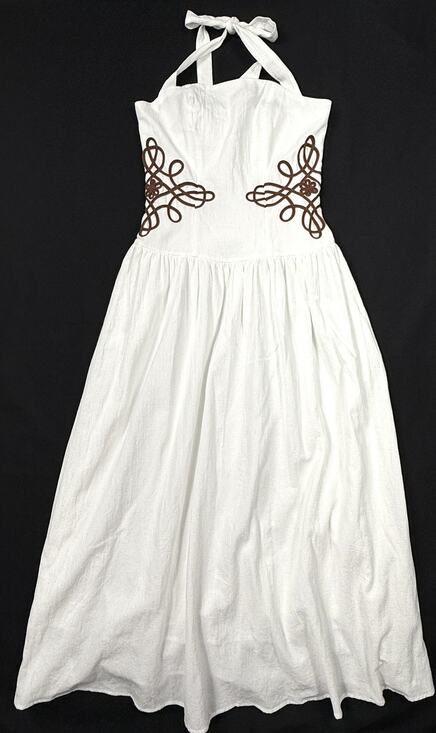 Poéselle Dresses & Skirts - NWT Poéselle Women's white halter cotton dress, embroidered Celtic knotwork Sz 4